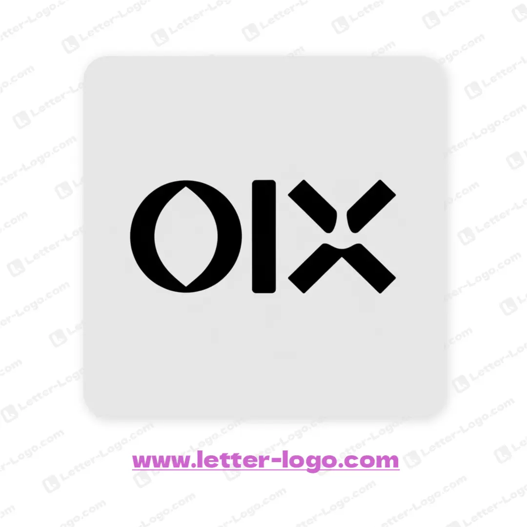letter oix logo minimalist
