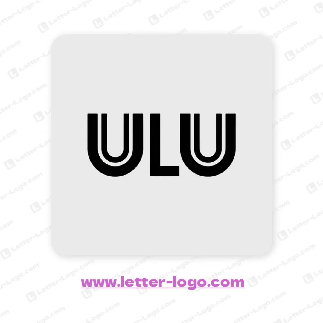 letter ulu logo minimalist