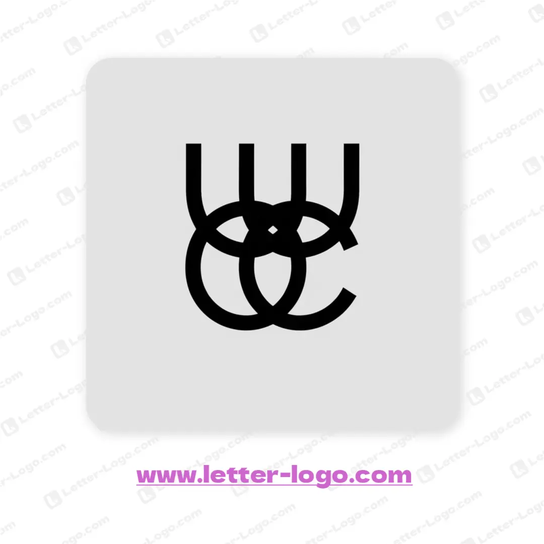 letter uuc logo minimalist