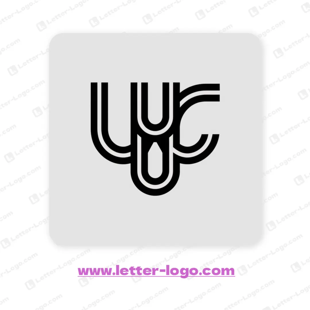 letter uuc logo modern