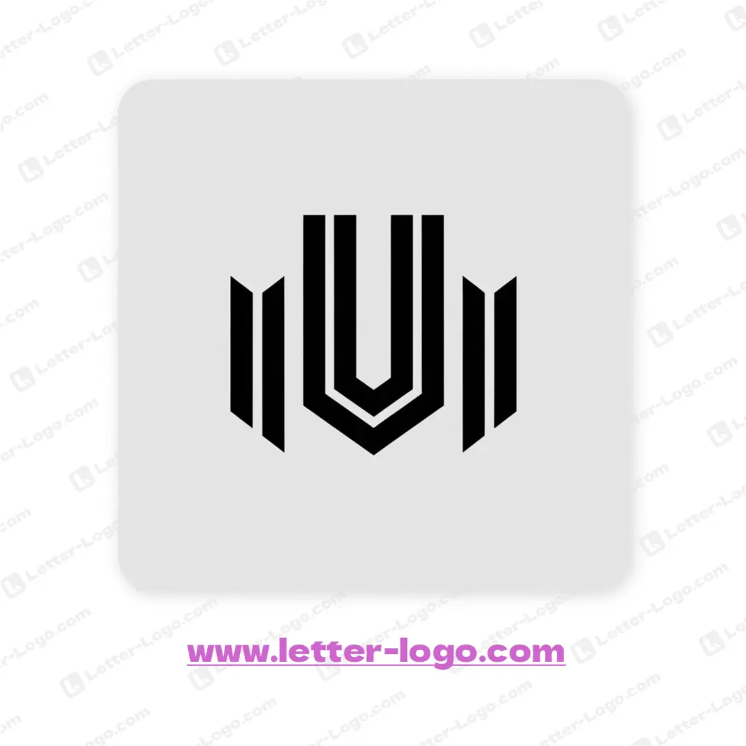 letter uui logo minimalist