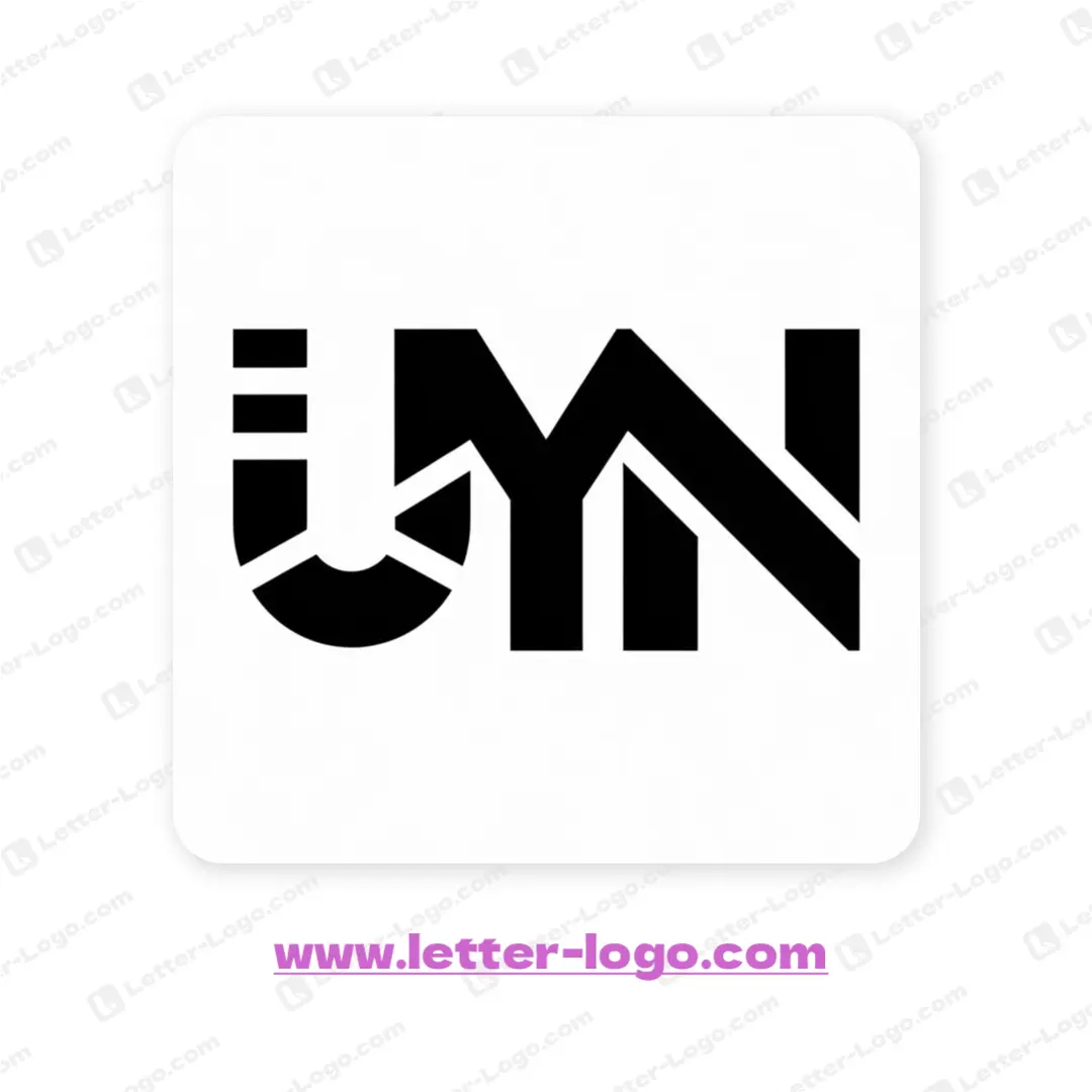 letter uyn logo minimalist