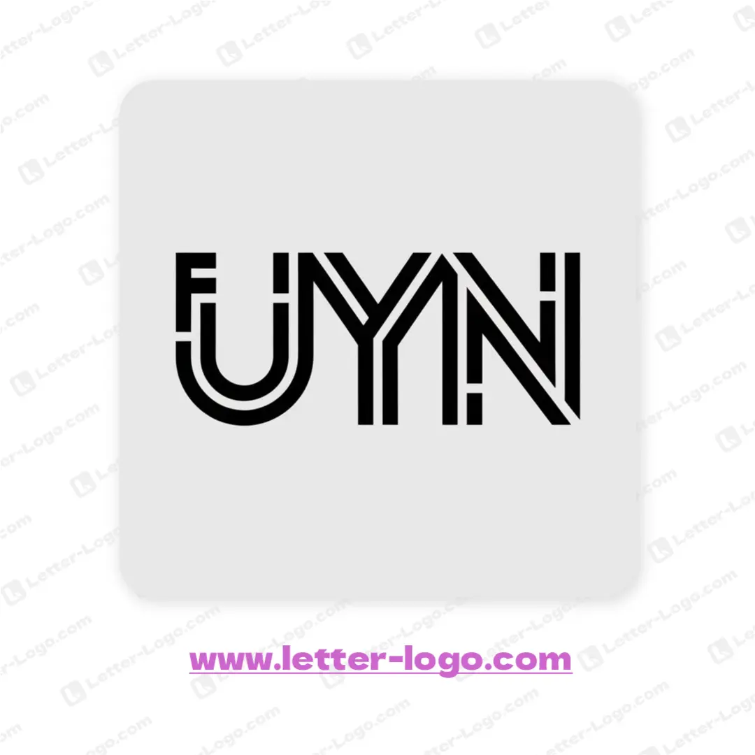 letter uyn logo modern