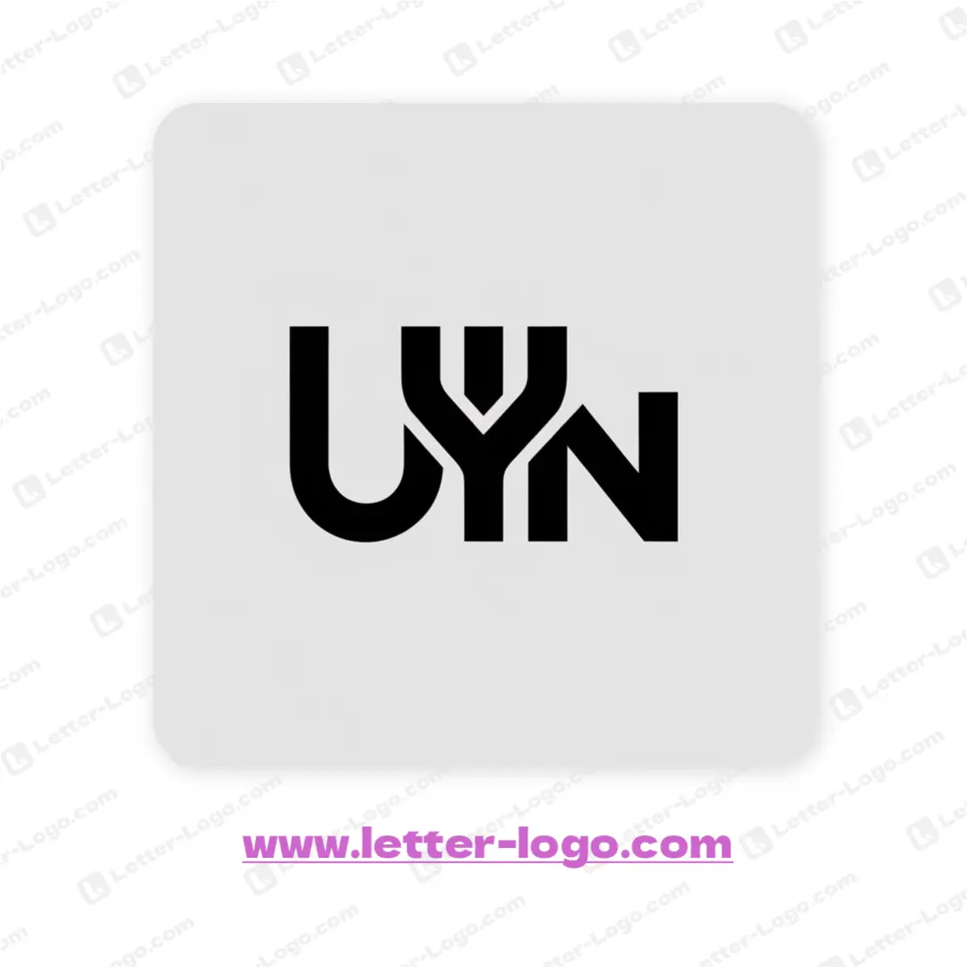 letter uyn logo unique