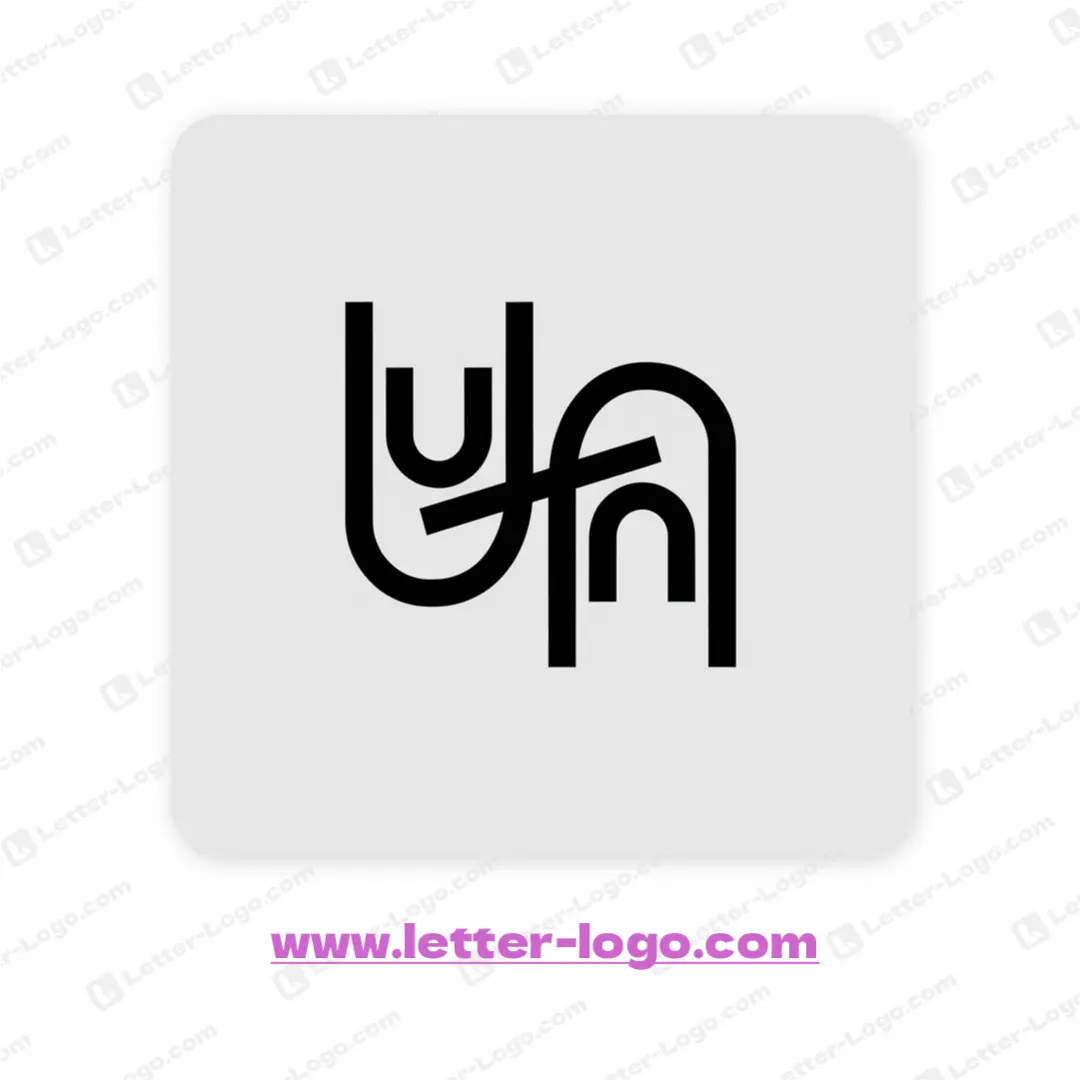 letter uyn logo vector