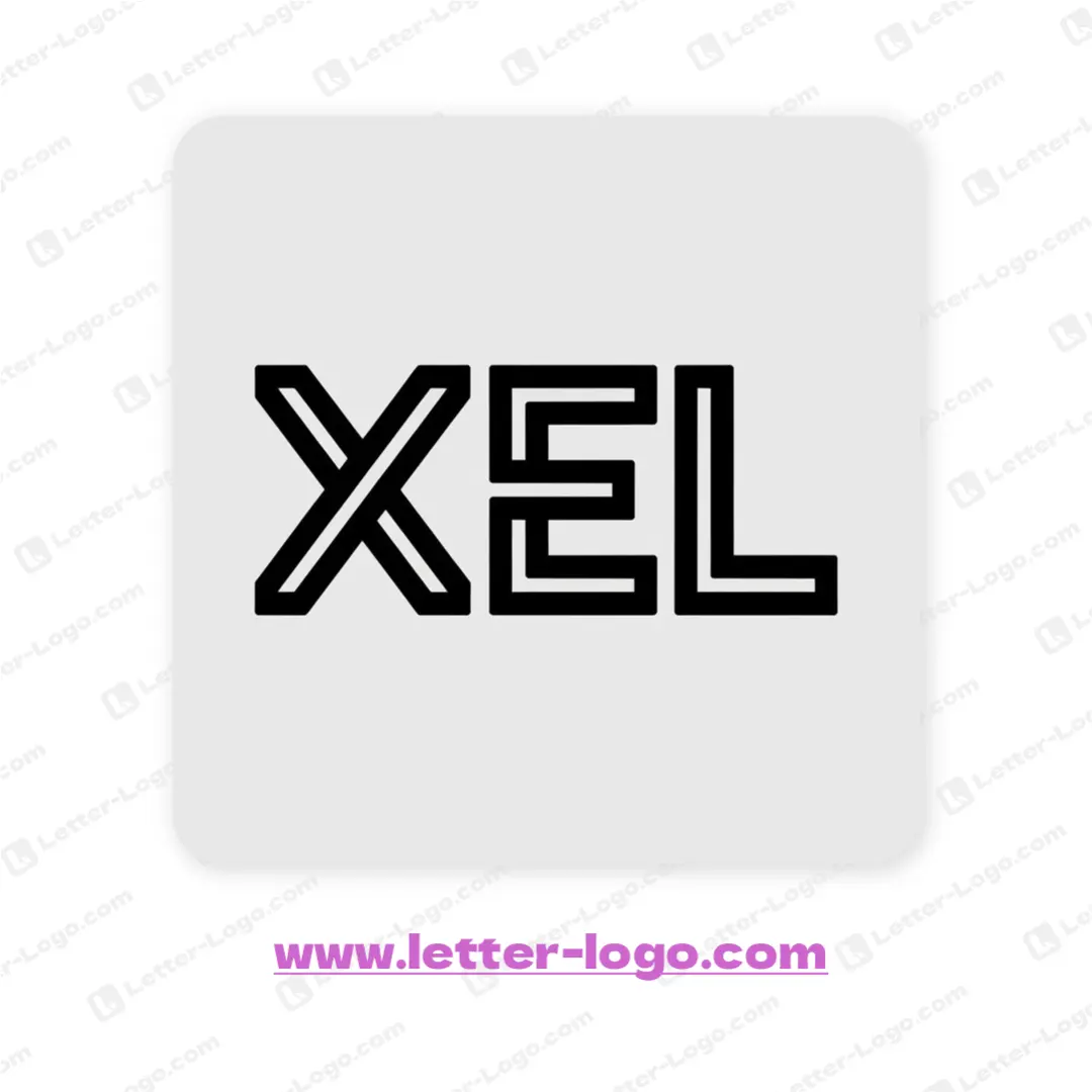 letter xel logo design
