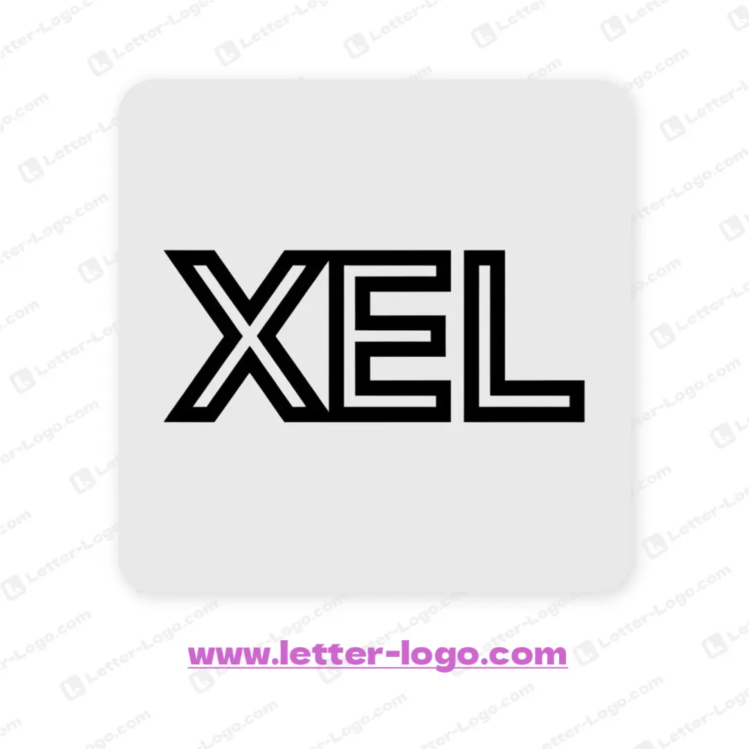 letter xel logo minimalist