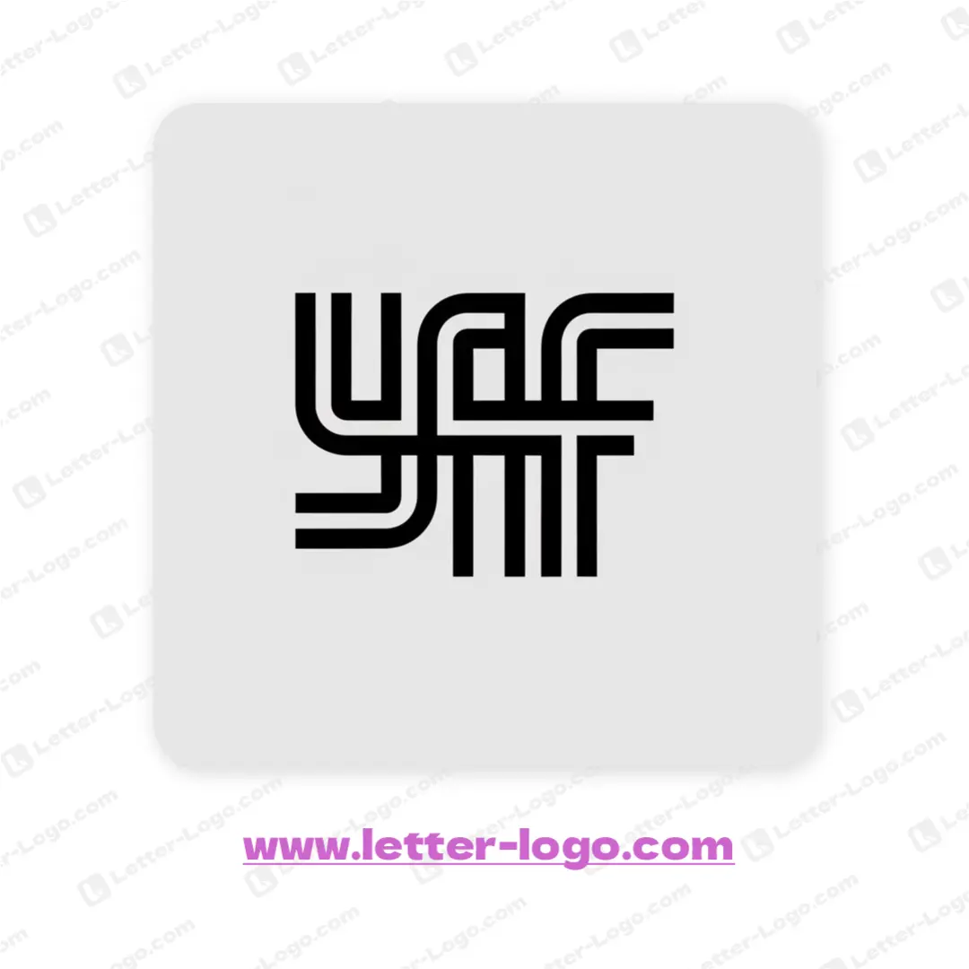 letter yaf logo minimalist