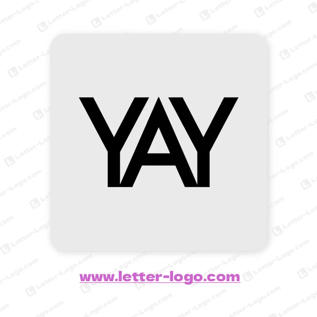 letter yay logo minimalist