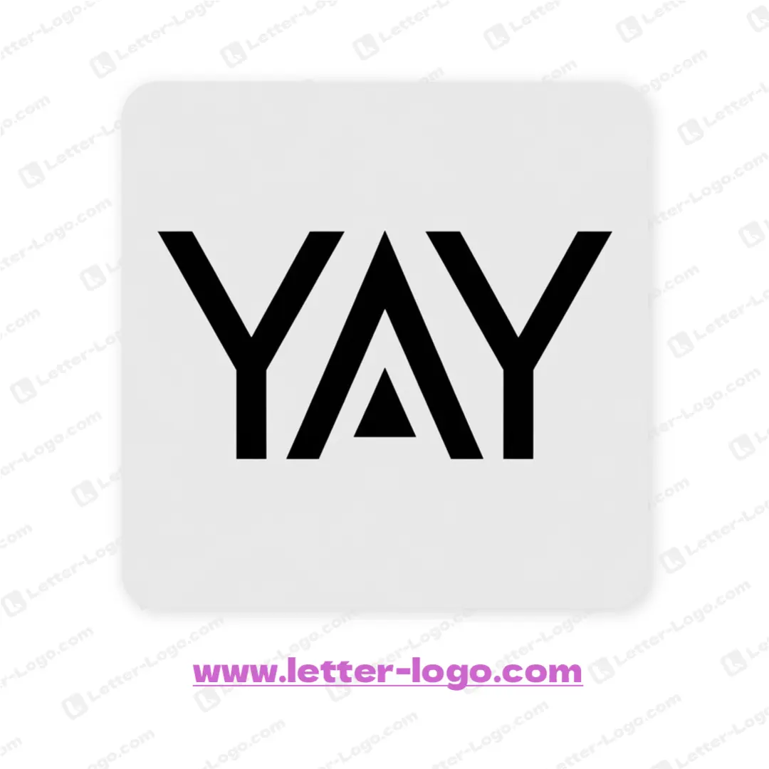 letter yay logo vector